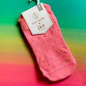 Tavi noir savvy rhinestone grip sock